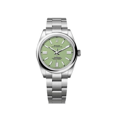 Rolex New Release 2025 Oyster Perpetual Stainless Dial 41mm PISTACHIO 134300 - WatchesOff5thWatch